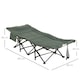 image 7 of Outsunny Camping Bed w/ Carry Bag, Magazine Bag & Cup Holder, Grey