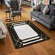image 2 of Art Deco Black Frame (Rug) Black | Large: 140x200cm