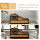 image 8 of PawHut Wooden Tortoise House Indoor Outdoor w/ Balcony, Tray, Openable Roof