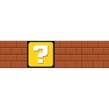 Brick Wall And Question Mark PVC Party Sign Decoration 124cm x 31cm