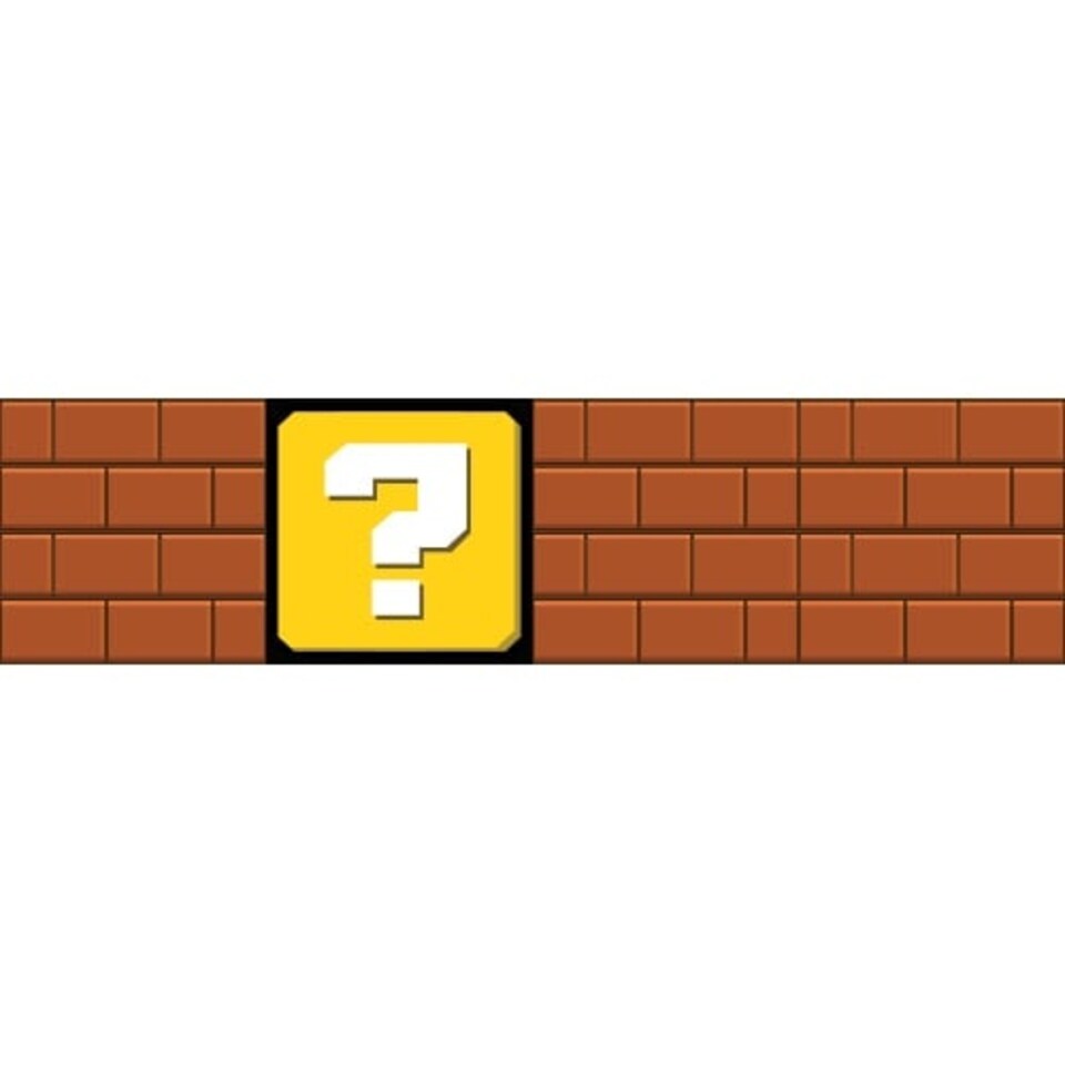 Brick Wall And Question Mark PVC Party Sign Decoration 124cm x 31cm