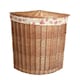 image 1 of Small Light Steamed Corner Laundry Baskets with Garden Rose Lining | Multi | Garden Rose