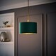image 3 of ValueLights Reni Small Forest Green Velvet Chrome Inner Lamp Shade | Green