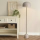 image 2 of ValueLights Clement Painted Grey Floor Lamp with Grey Mushroom Dome Shade