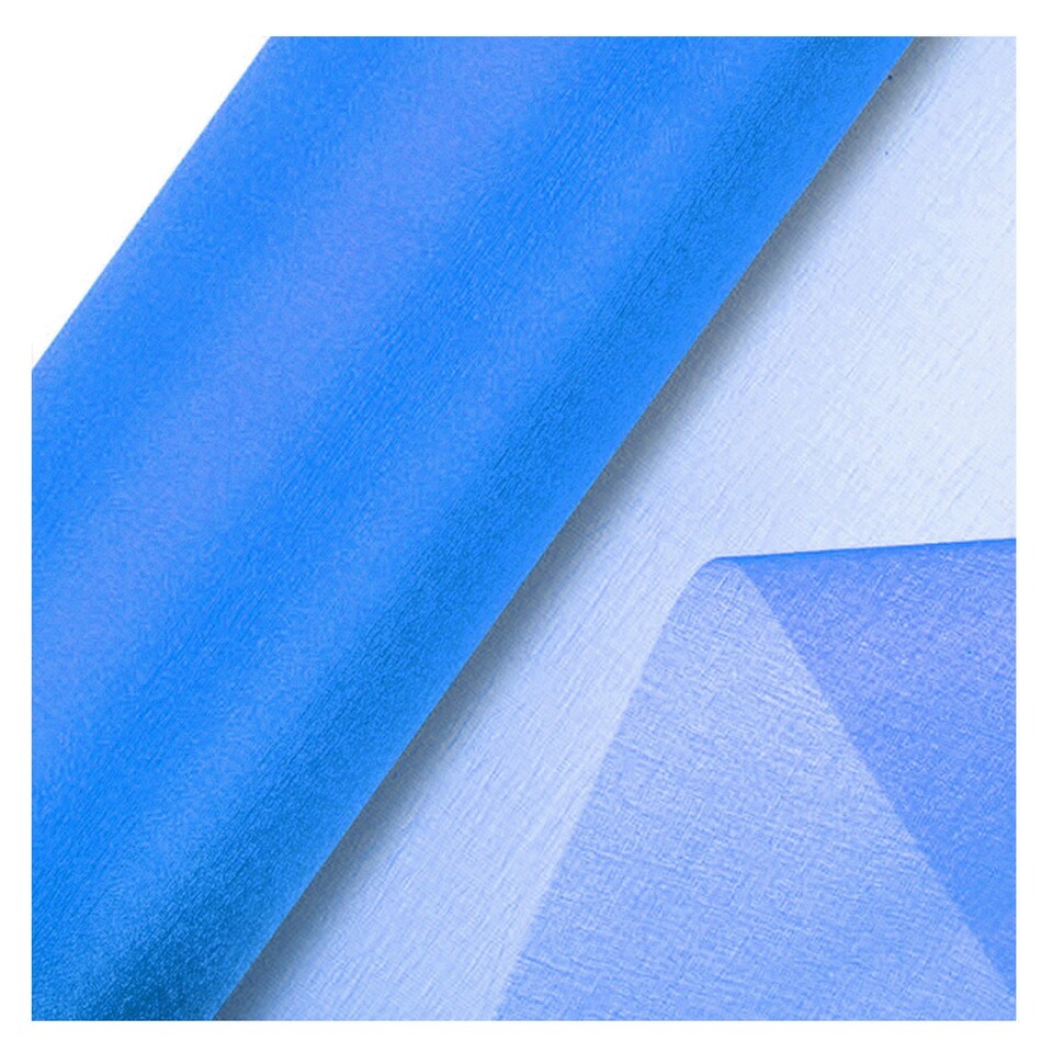 image 1 of Club Green Organza 25 Metre Snow Sheer Roll - Mid Blue - 25 Metres