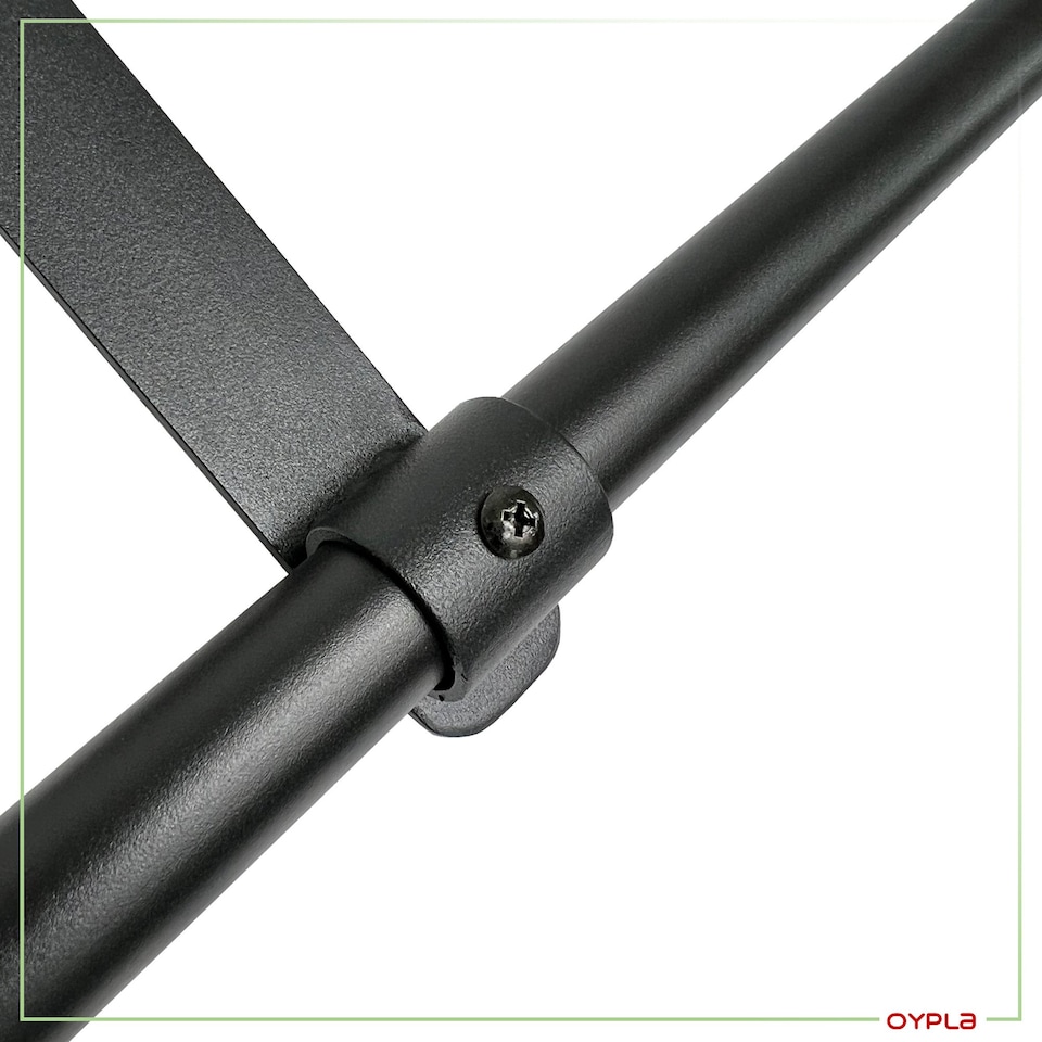 image 1 of 5ft Wall Mounted Garment Clothes Rail Super Heavy Duty All Metal Black | Black | One Size