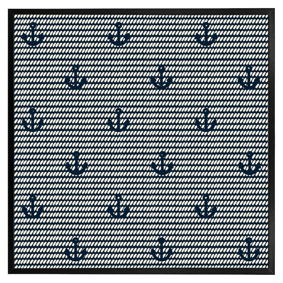 image 1 of Anchors on rope pattern (Picutre Frame) White | XL