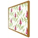 image 1 of Pink & green leaves (Picture Frame) Brown | Oak | XL