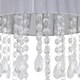 image 4 of First Choice Lighting Set of 2 Voile 25cm Jewelled Grey Ribbon Pendant Shades Grey | Clear