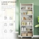 image 4 of HOMCOM Modern Kitchen Cupboard Storage Cabinet with 4 Shelves, White