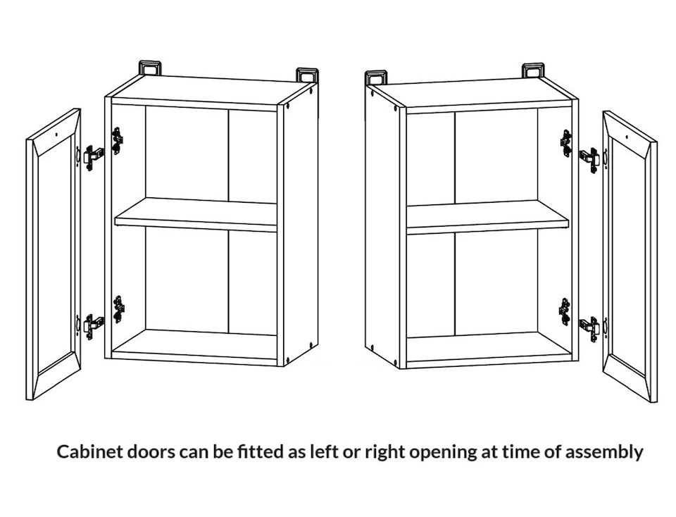 image 1 of Kitchen Wall Unit Cabinet 500mm Cupboard Light Grey Gloss Left Right 50cm Door Junona
