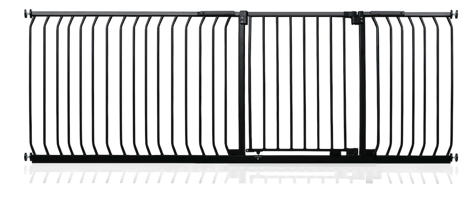 image 1 of Safetots Elite Pressure Safety Gate, 207cm - 216cm, Matt Black, Pressure Fit Stair Gate, Baby Gate for Doors Hallways and Spaces, Safety Barrier, Easy Installation