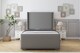image 1 of Sloomy Devonshire Pewter Dumfries Bed Frame With 50"  Upholstered Wingback Headboard 4'6 Double