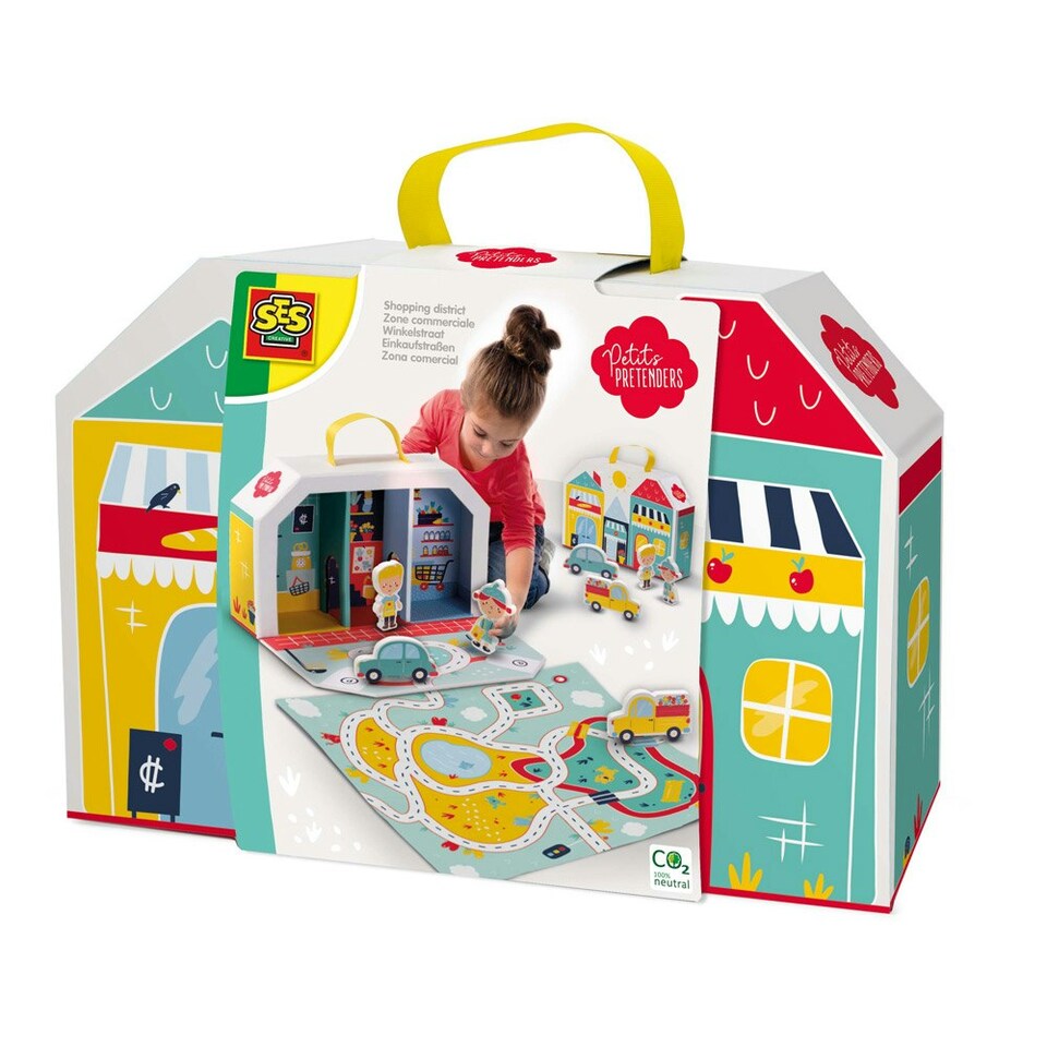 image 1 of SES CREATIVE Petits Pretenders Children's Shopping District Play Suitcase and Play Mat