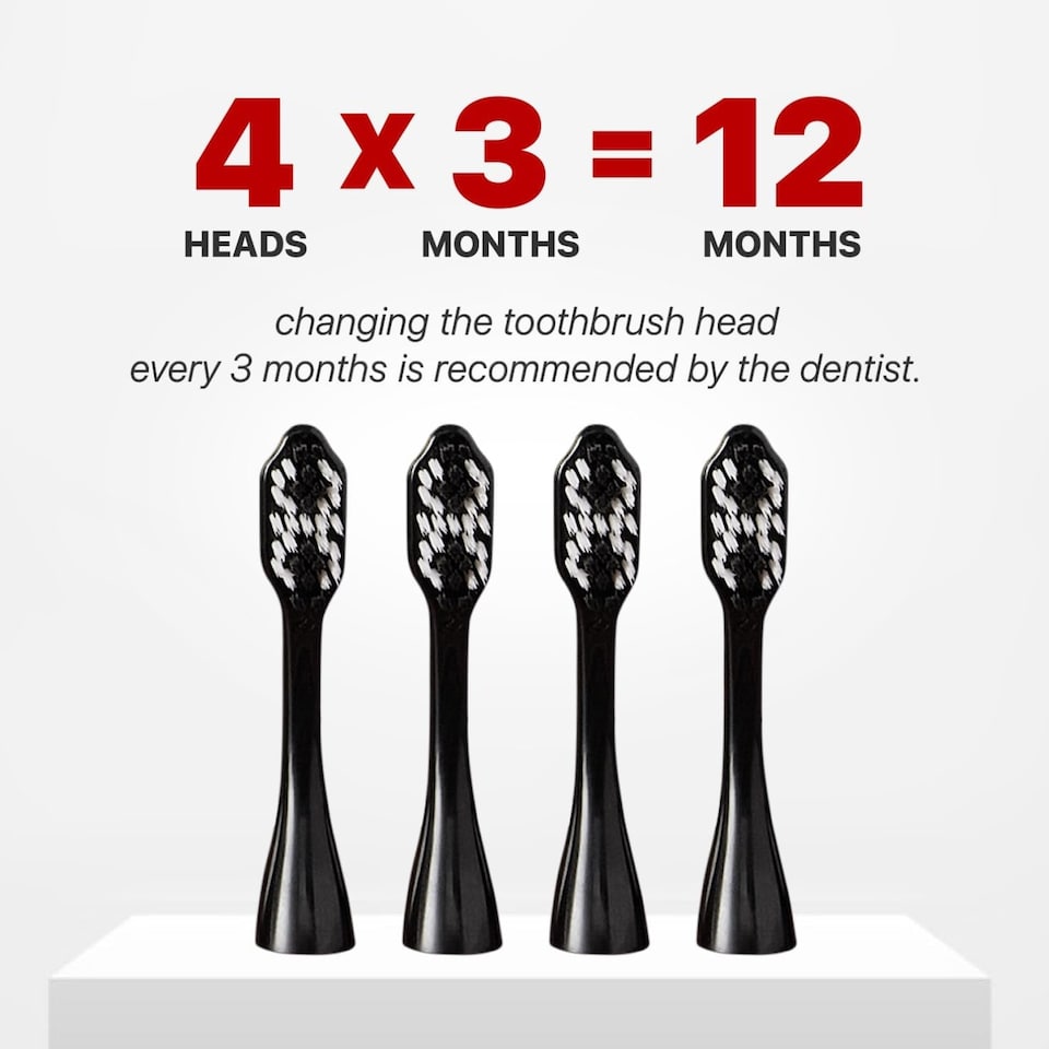 image 1 of LG Reach Dual Sonic Toothbrush includes 4 Toothbrush Heads 27000 VPM Black