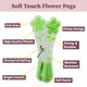 image 6 of JVL Plastic Peg Basket, Grey with 24 Prism Soft Touch Flower Design Plastic Pegs, Multi