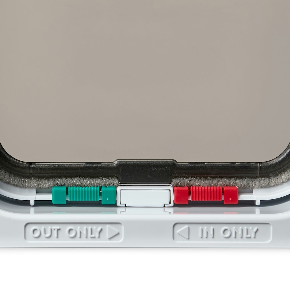 image 1 of Cat Mate 4-Way-Locking Cat Flap with Door Liner to 50mm (2 inches) – White (235W)