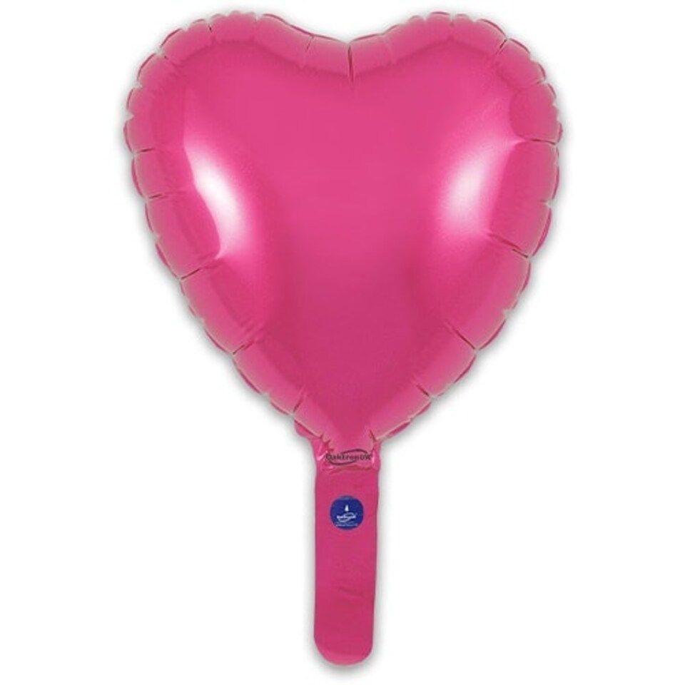 Hot Pink Heart Air Fill Foil Balloon 23cm / 9 in - Pack of 5