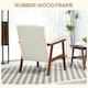 image 7 of HOMCOM Boucle Accent Chair Armchair W/ Wide Seat for Living Room Bedroom, White