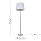 image 3 of ValueLights Modern Polished Chrome Metal Standard Floor Lamp With White Shade