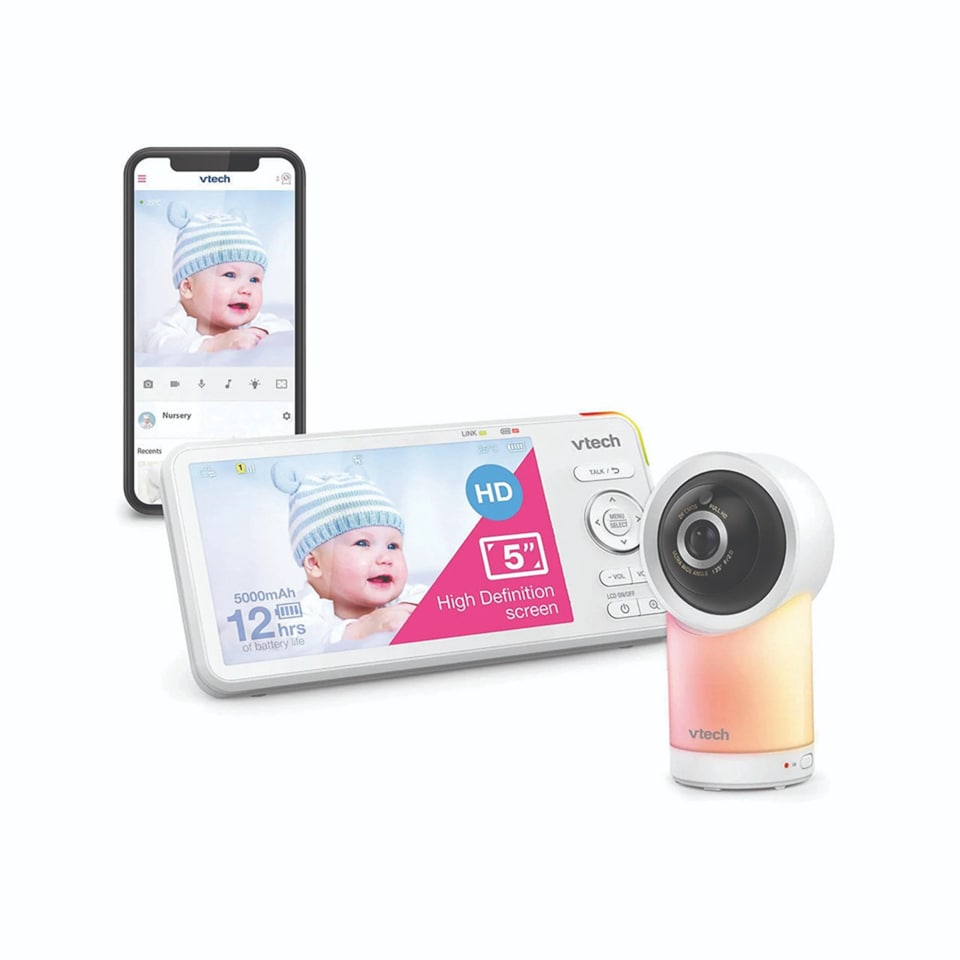 VTech RM5766HD 5" Smart Wi-Fi 1080p Pan & Tilt Baby Monitor