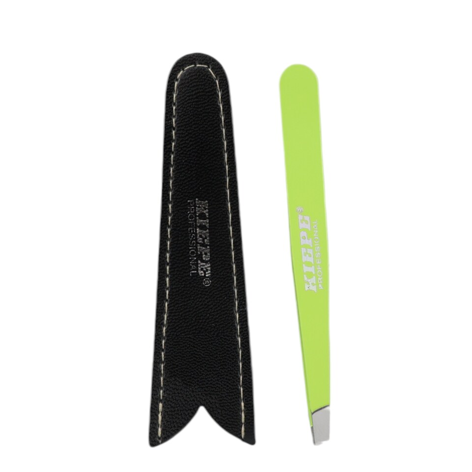 image 1 of Kiepe - Tweezer Oblique Tip Lime Green 10cm