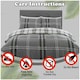 image 3 of VELVETIO Bardsley Check Printed Duvet Cover Set Reversible Polycotton Beddings Grey | Double