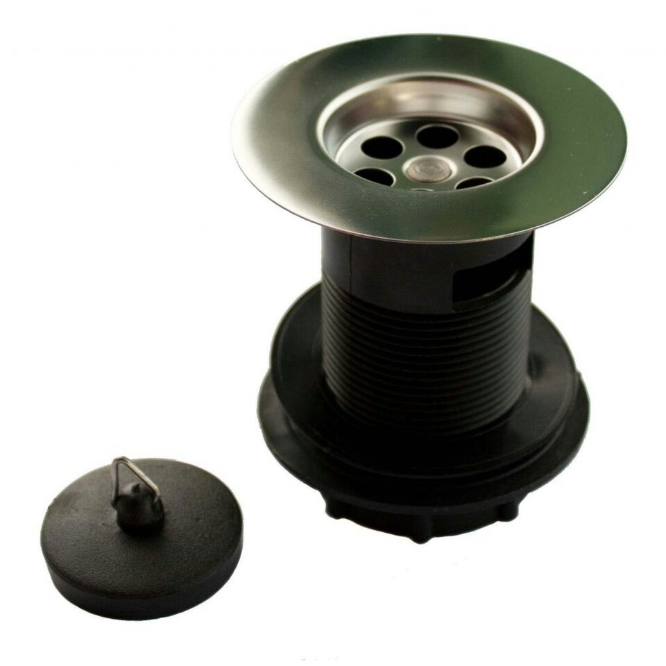 Oracstar Slotted Basin Waste Collector And Plug - Black - One Size