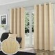 image 1 of Goodwood Cream Curtains 46 x 54 inch (117 x 137 cm) Room Darkening Eyelet Thermal Noise Reducing Curtains for Bedroom and Living Room