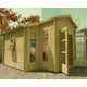 image 3 of 14ft x 14ft (4.26m x 4.26m) Elvis 44mm Wooden Log Cabin (19mm Tongue and Groove Floor and Roof) (14 x 14) (14x14)