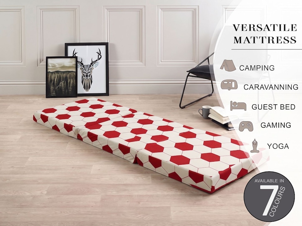 image 1 of Kids Futon Mattress 190 x 63cm | Foldable Floor Bed for Sleepovers