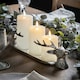 image 3 of Candle Holder: 3 Candle Stag Candle Holder, Aluminum Chrome
