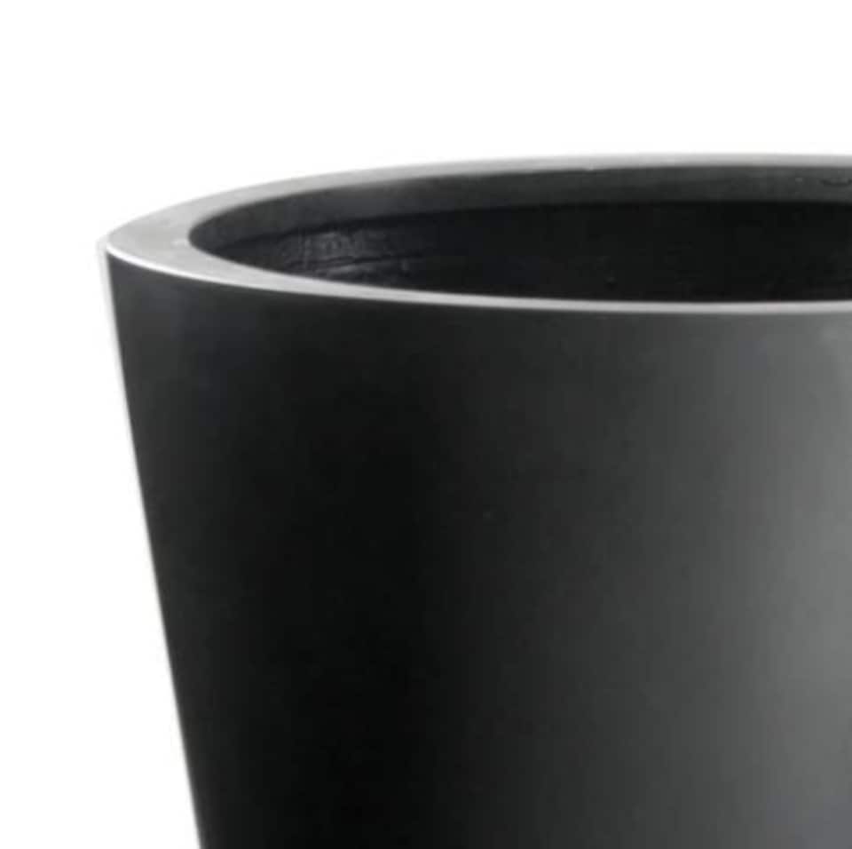 image 1 of Primrose Polystone Calgary Black Tall Indoor Outdoor Garden Planter 69cm