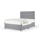 image 1 of Signature Platinum 2000 Pocket Sprung Silver Plush Velvet Divan Set And Milan Headboard King Size