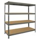 image 1 of Monster Racking Q-Rax Heavy Duty Storage Shelving, 160cm W, 60cm D, Grey Grey