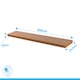 image 9 of Harbour Housewares 100cm Floating Wall Shelf - Photo Gallery Bookshelf Wall Shelves for Storage & Display | Brown | Brown