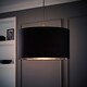 image 3 of ValueLights Reni Large Black Fabric Chrome Inner Lamp Shade | Black