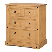 Corona 4 Drawer Chest of Drawers 2 + 2 Solid Mexican Pine