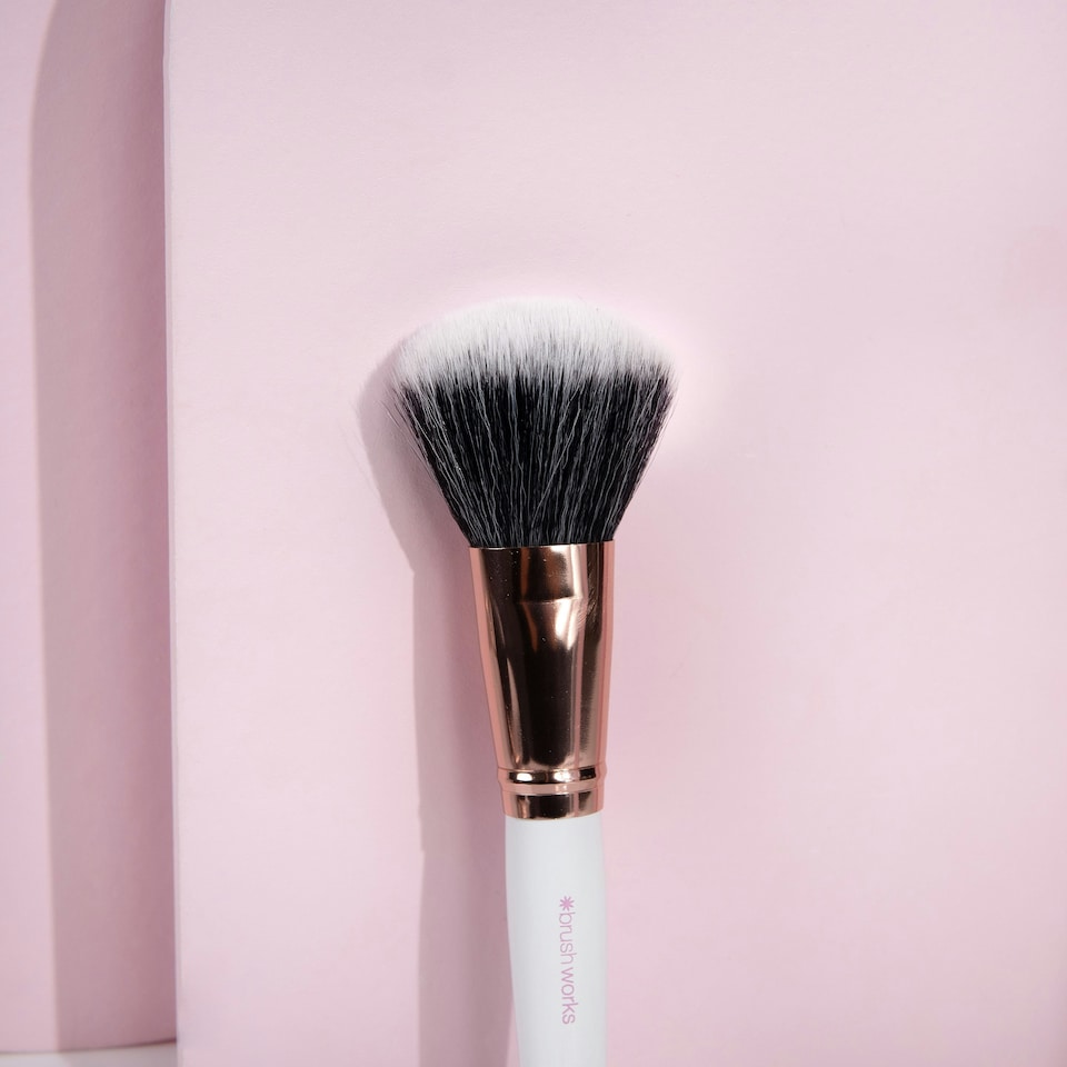 image 1 of Brushworks White & Gold Powder Brush