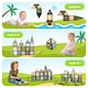 image 5 of Dekko 60pc Magnetic Building Blocks Set STEM Educational Toy for Kids | Multi | Nature