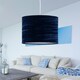 image 5 of Navy Blue Crushed Velvet 30cm Pendant Lightshade Blue