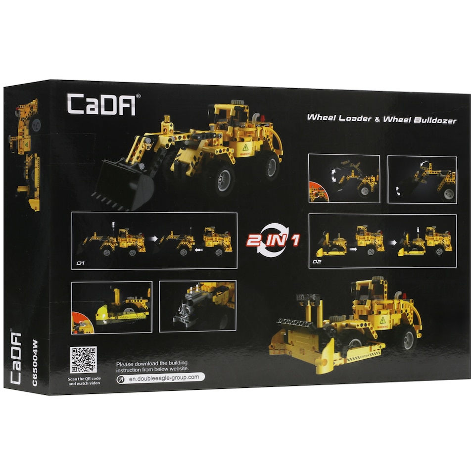 image 1 of Cada Wheel Loader & Wheel Bulldozer Construction Toy