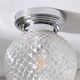 image 4 of Set of 2 Tropic - Textured Glass IP44 Bathroom Ceiling Lights