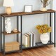 image 2 of Industrial Slim Hallway Console Table With Storage Shelves