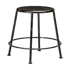 Interiors by Premier Artisan Black Metal Stool