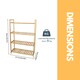 image 6 of 4 Tier Wooden Shelving Rack Brown | One Size