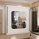 image 2 of Modern Mirror Sliding Wardrobe with Gloss Strips & Storage