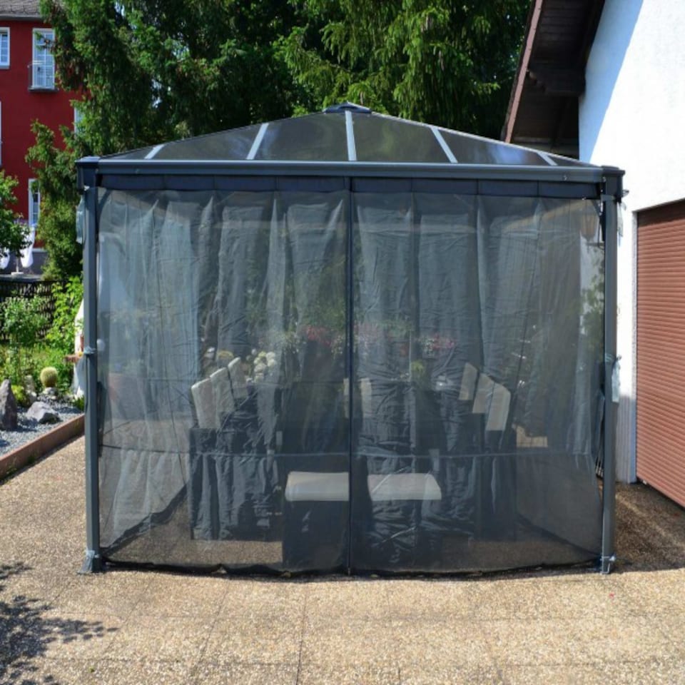 image 1 of Net Curtain set for Square Gazebo 4X - L436 x W436 x H217 cm (Gazebo Not Included)