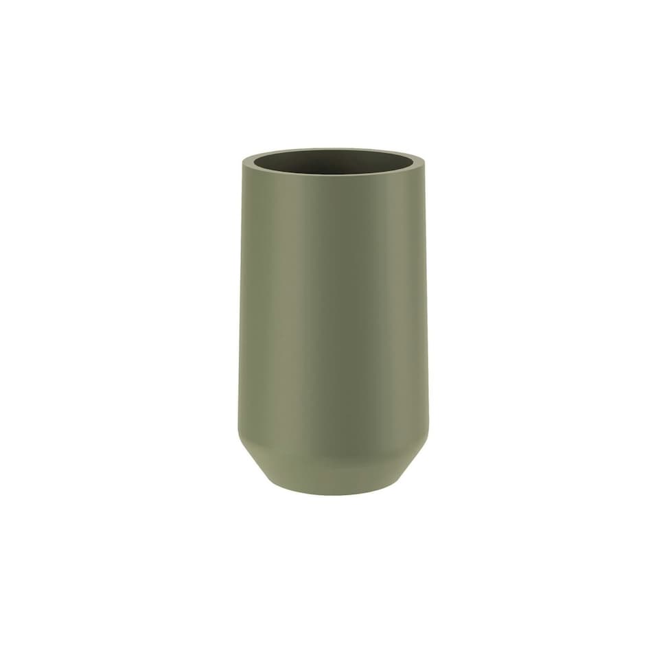 image 1 of Cosmic Countertop Brush Holder with Durable Resin for Bathroom, Olive Green