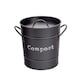 image 1 of Harbour Housewares Vintage Metal Kitchen Compost Bin - Black | Black | Black | One Size